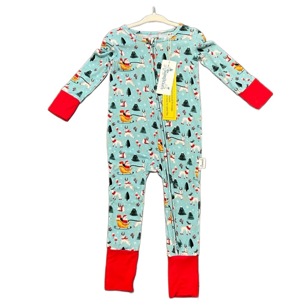 Twinflower bamboo Christmas Jammie’s size 18-24 months